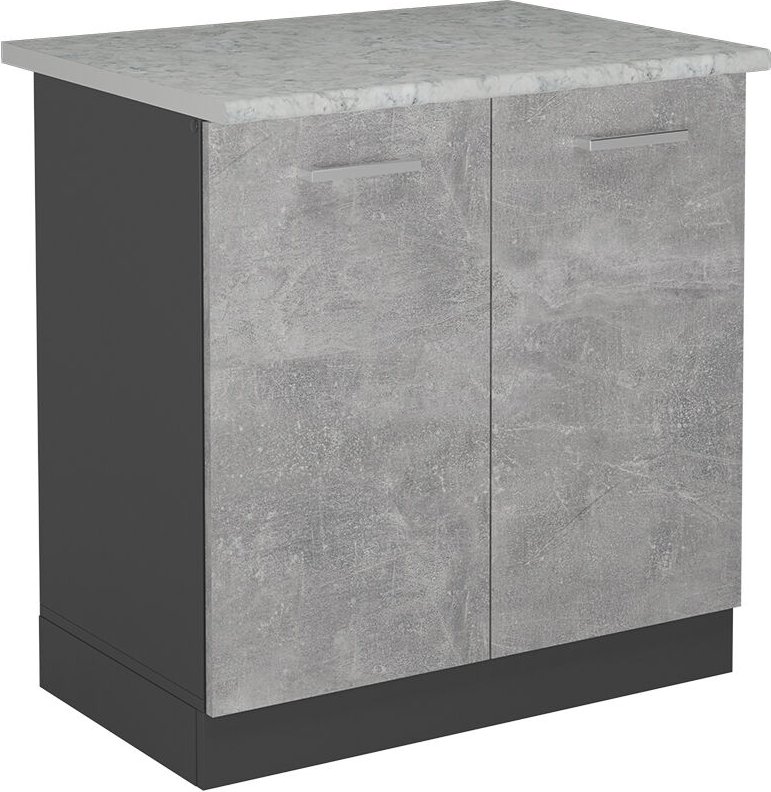 Vicco - Küchenunterschrank R-Line, Beton, 80 cm ap Marmor