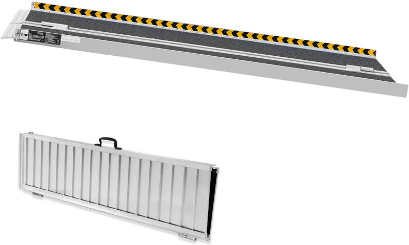 Mophorn - Portable Rollstuhl Rampe, 4 ft 800 lbs Kapazität. Rutschfeste Aluminium-Faltrampe. Mobilität Scooter Rampe. Ha...