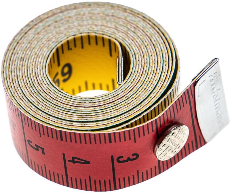 vhbw Schneidermaßband mit Druckknopf - Metermaß, 150 cm, 4-farbig, cm + inch Skala, flexibel