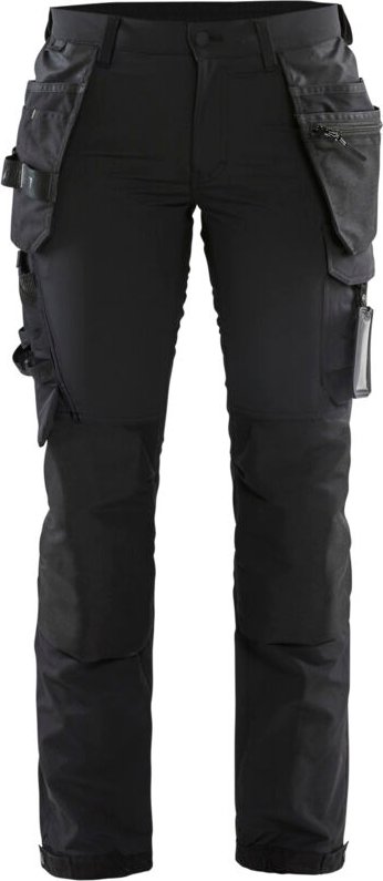 Arbeitshose für Handwerkerinnen Stretch 4D Damen 7192 – Schwarz/Dunkelgrau 2XL – FR(52) – SE(C50) – Normen