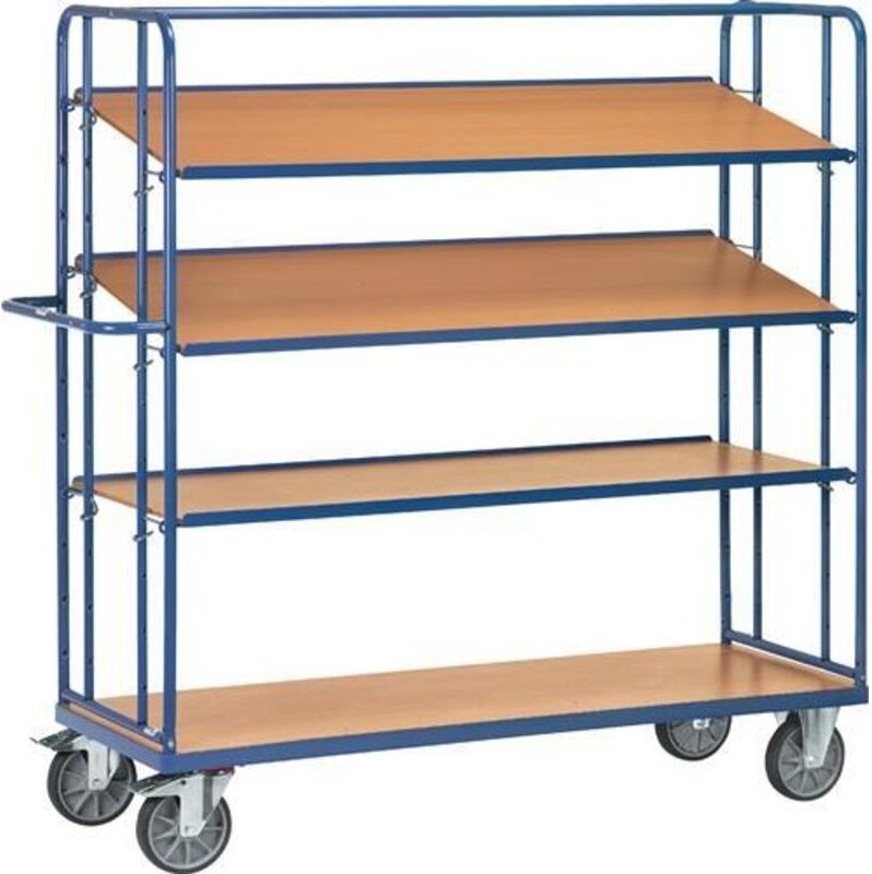 Fetra Etagenwagen mit 3 losen Böden aus Holz, Höhe 1800 mm 1650x610