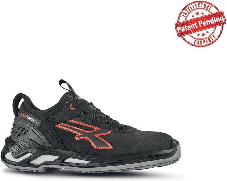 Hochsichere Sicherheitsschuhe TUCKER ESD S3 CI SRC - Schwarz/Rot 47