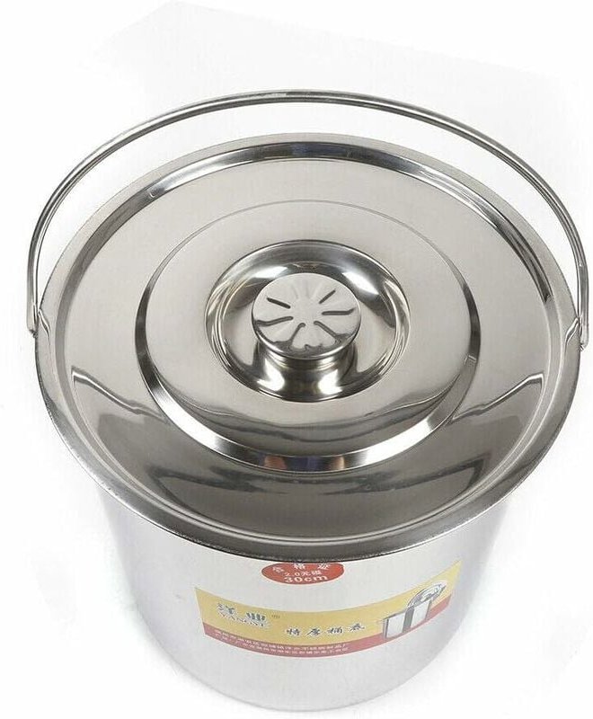 20L Edelstahl Kücheneimer Futtereimer Milcheimer Sektkühler Weinkühler+Deckel