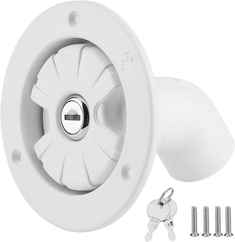 Jeffergarden - Abschließbarer Schwerkraft-Wassereinlass-Süßwasser-Füllfilter mit 2 Schlüsseln für Wohnwagen, Bootsanhäng...