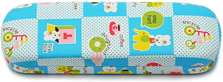 Flexible Kinderbrille mit klaren Gläsern, rund, elastisch, Sunoptic K7D, rot