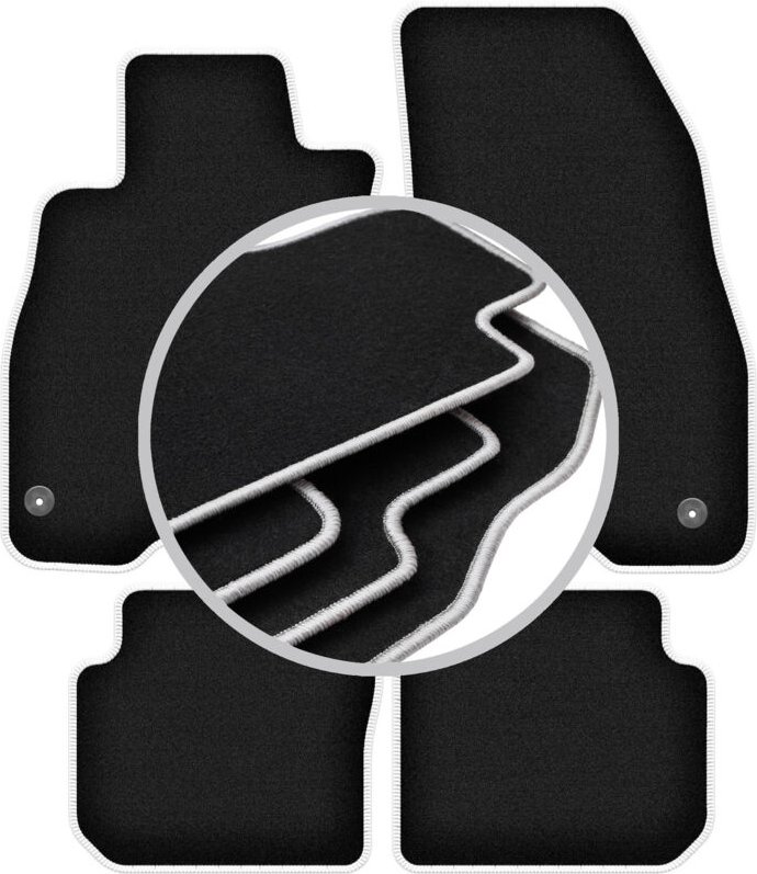 CARLUX-SILVER Autofußmatten für: Fiat Punto 12' Fließheck (2012-2018)