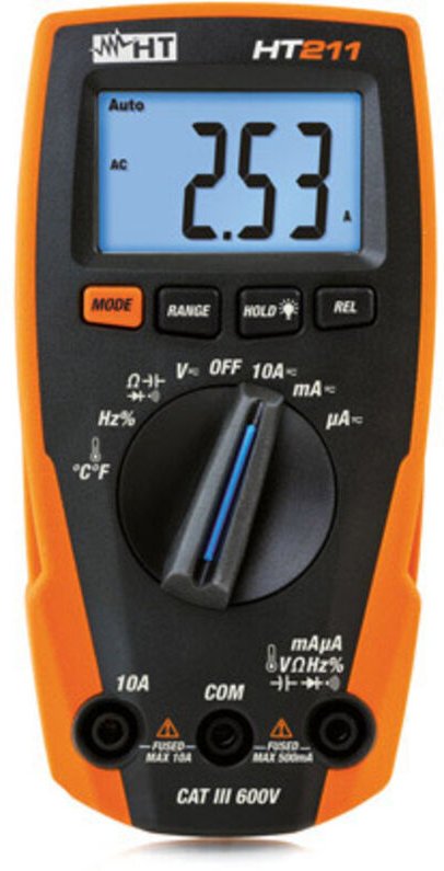 HT211 Hand-Multimeter digital cat iii 600 v Anzeige (Counts): 4000 - Ht Instruments