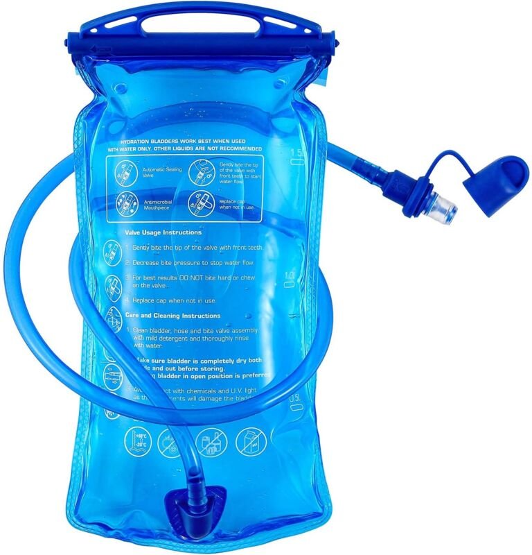 1,5-Liter-Trinkrucksack, großer Wasserbehälter mit Öffnung, wasserdicht, Militär, Aufbewahrungstasche fürs Fahrrad