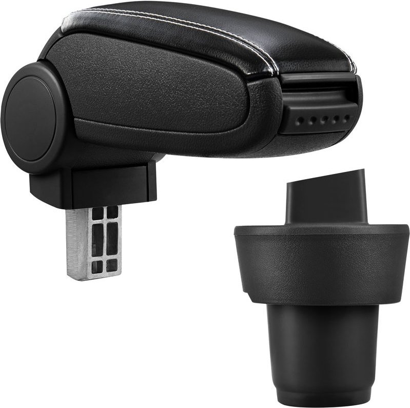 Mittelarmlehne Skoda Citigo mit Staufach Kunstleder Schwarz mit weißen Nähten pro.tec