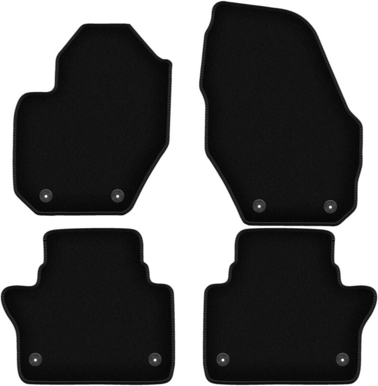 BASIC schwarze Veloursmatten für: Volvo S60 II Lang (2010-2018)