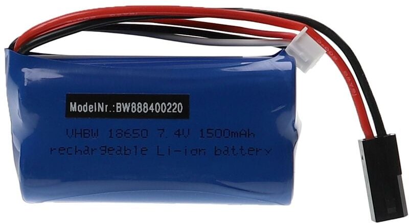 Vhbw - Akku kompatibel mit mjx F39, F49, T39, T40 Modellbau (1500mAh, 7,4V, Li-Ion, 69 x 37 x 19 mm)