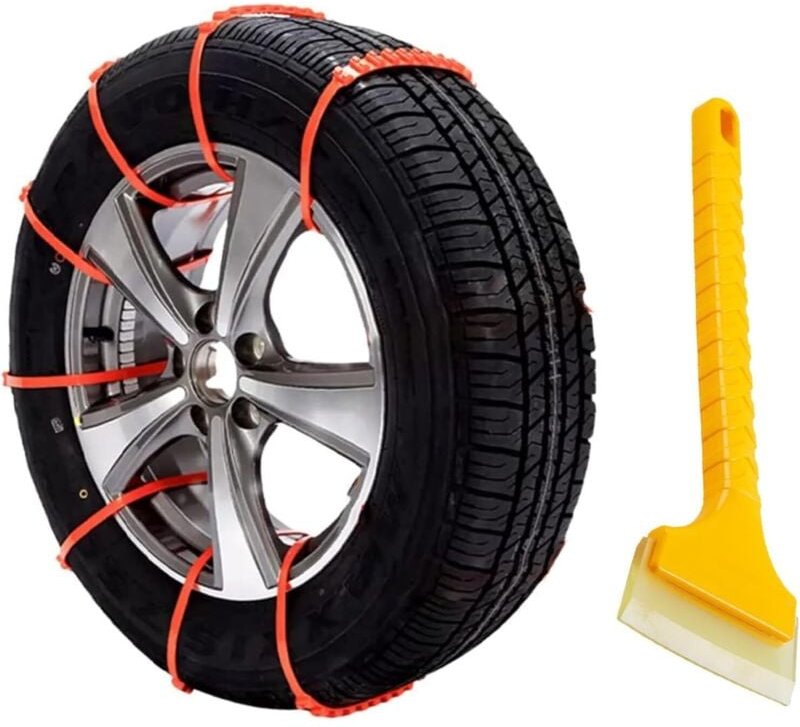 Auto-Schneeketten, Anti-Rutsch-Reifenketten, Auto-Notketten, verstellbare Sicherheitsketten, Anti-Rutsch, 8 Stück