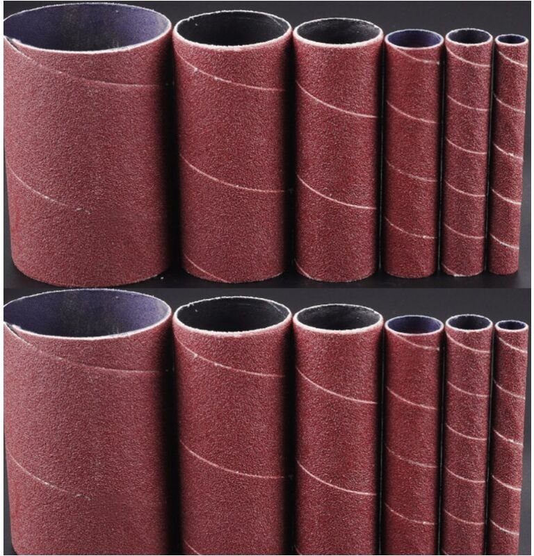 12 Schleifhülsen Ø12/20/25/38/55/80 mm – Körnung 80+120 – Schwingschleifer OSM100 / 600 – Zubehör – Verbrauchsmaterial