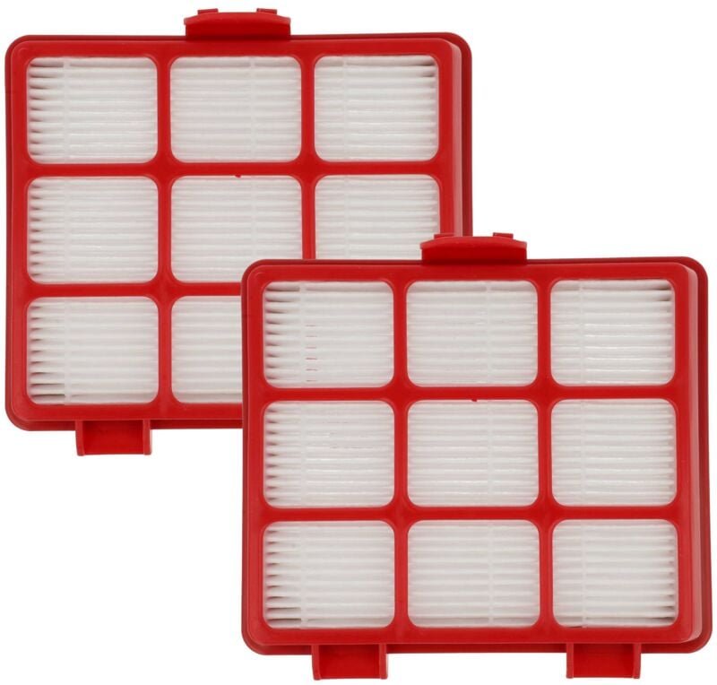 vhbw 2x Staubsaugerfilter Ersatz für Beko 9178015345 für Staubsauger - Abluftfilter Rot Schwarz Weiß