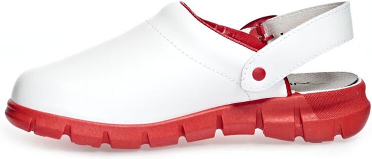 Berufsschuhe Clog Dynamic 7313 Abeba Weiß/Rot Gr. 41