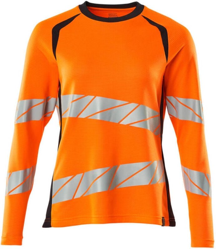Thumbnail - Mascot ACCELERATE SAFE T-Shirt, Langarm 19091-771 Orange/Schwarzblau 4XL 150 g/m²