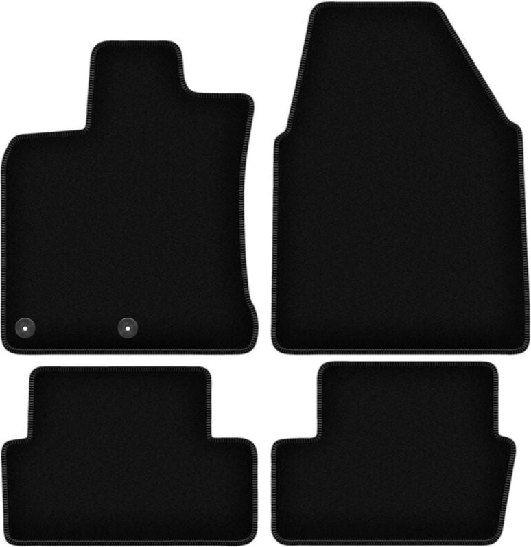 BASIC schwarze Veloursmatten für: Nissan Qashqai I J10 Crossover (2006-2013)