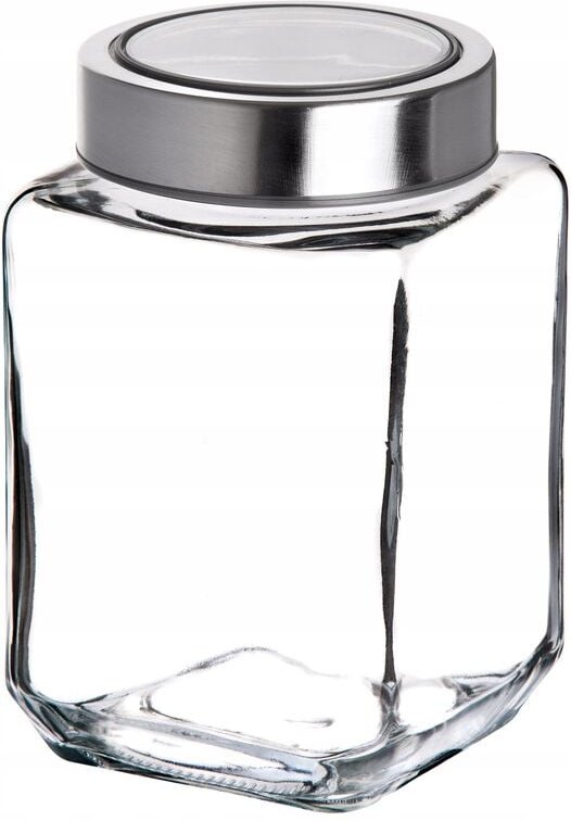 Kadax - Vorratsglas, mit Deckel aus Kunststoff, transparent, 700 ml, Grau