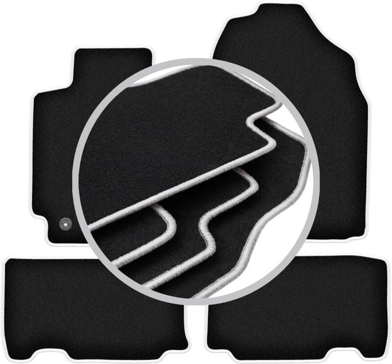 CARLUX-SILVER Autofußmatten für: Toyota RAV4 IV SUV (Nicht-Hybrid) (2013-2019)