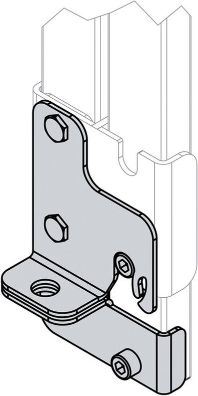 Hailo Erweiterungsset, Rastfunktion für Schiebebeschlagset A4 für Holm 40x20mm