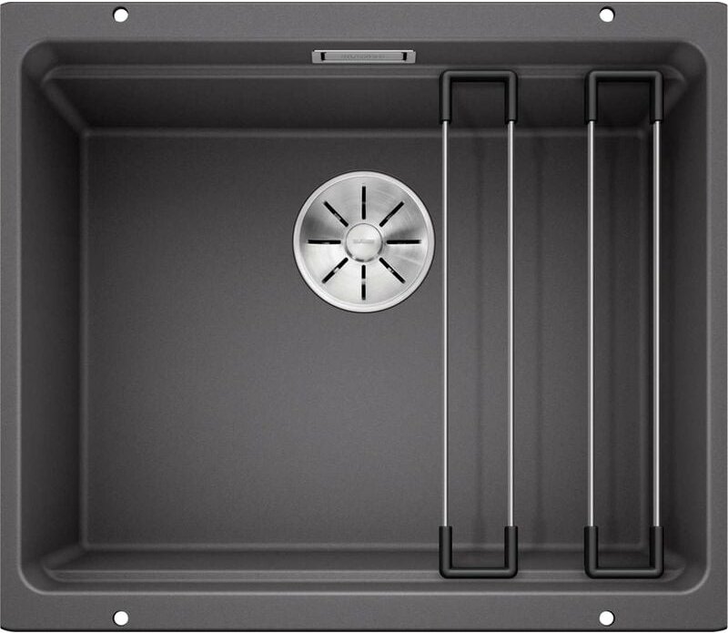 Etagon 500 - Silgranitspüle, 53x46 cm, mit Schienen, Felsgrau 522228 - Blanco