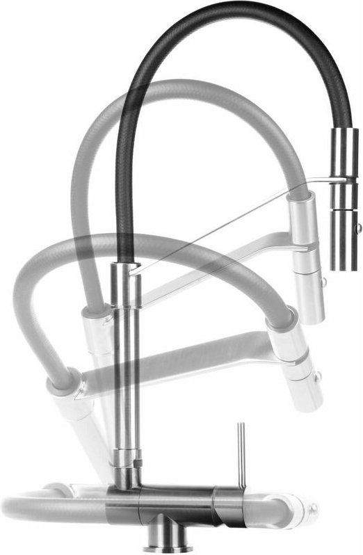 Underfinestra Küchenspülenmischer gebürsteter Edelstahl Farbe Gattoni Rubinetterie 6015065NS edelstahl gebürstet