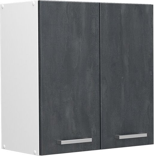 Küchenoberschrank R-Line, Schwarz Beton, 60 cm, Vicco