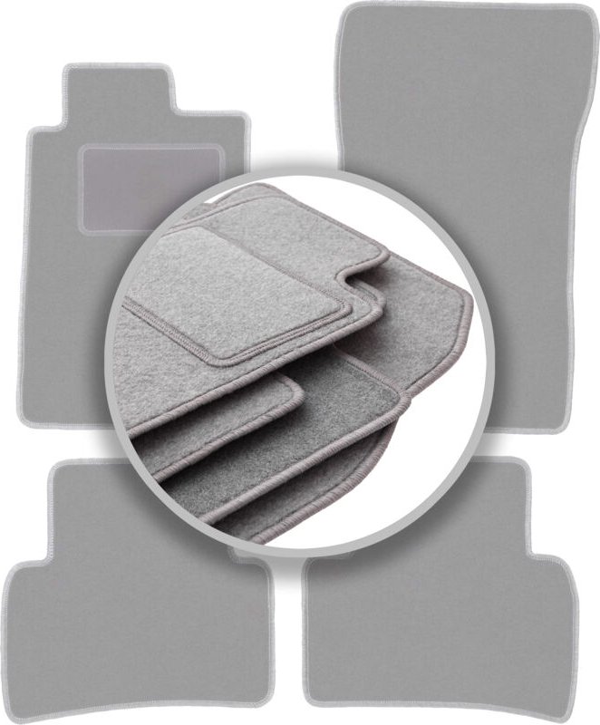 Graue Autofußmatten für: Mercedes C W202 Kombi, Limousine (1993-2000)
