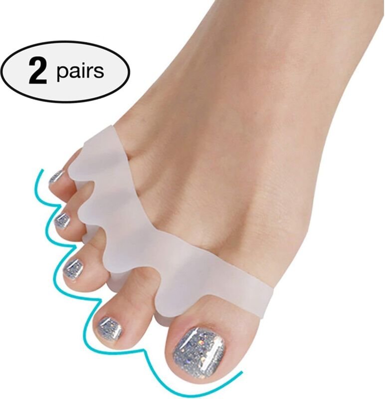 Fitags - Paar Gel-Zehentrenner, Gel-Zehenstrecker, Schmerzlinderung nach Yoga und sportlichen Aktivitäten, kann als Mani...