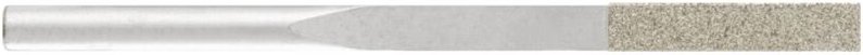 Diamantfeile für Handfeilgerät flachkonisch 3,3x1,0x55 mm SchaftØ3 mm D126 (mittel) komplett - Pferd