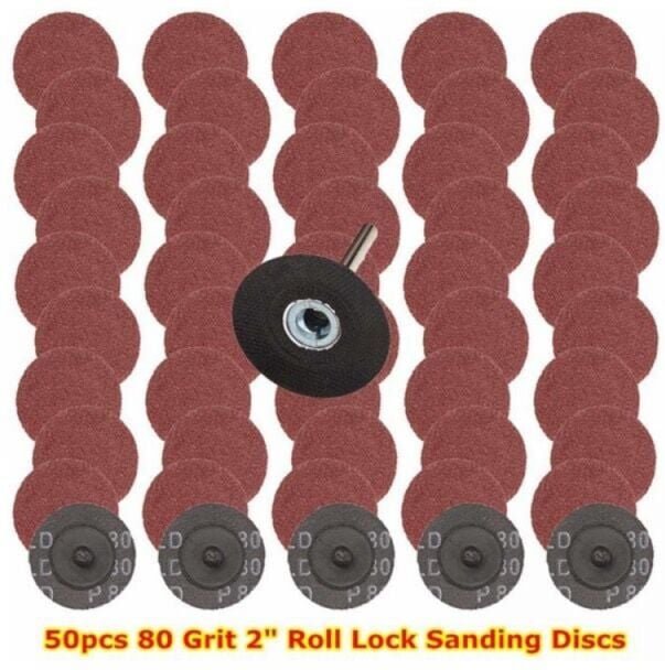 Schleifscheibenschleifer, 50 Stück Schleifscheiben, 50 mm Schleifscheiben, Schleifpapier, Körnung 80 zum Polieren, Roste...