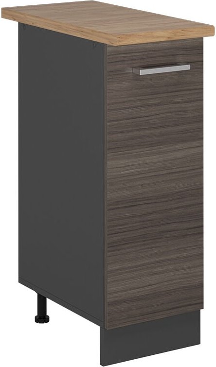 Vicco - Apothekerschrank R-Line, Edelgrau, 30 cm , ap Eiche