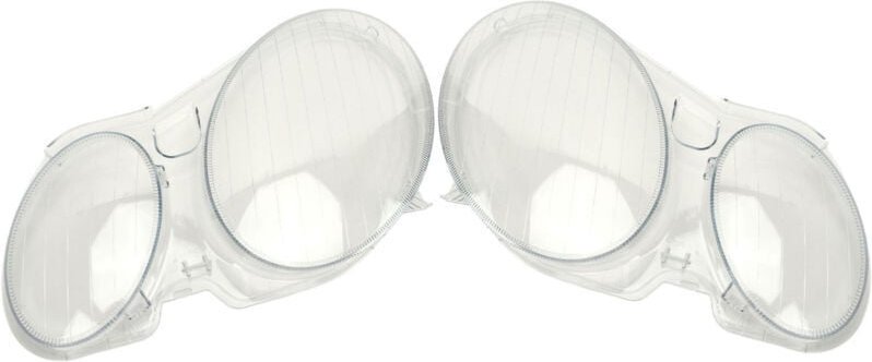 Decdeal 1 Paar Auto-Scheinwerferabdeckungen, transparent, Ersatz für Benz E-Klasse W211 E280 2002–2008