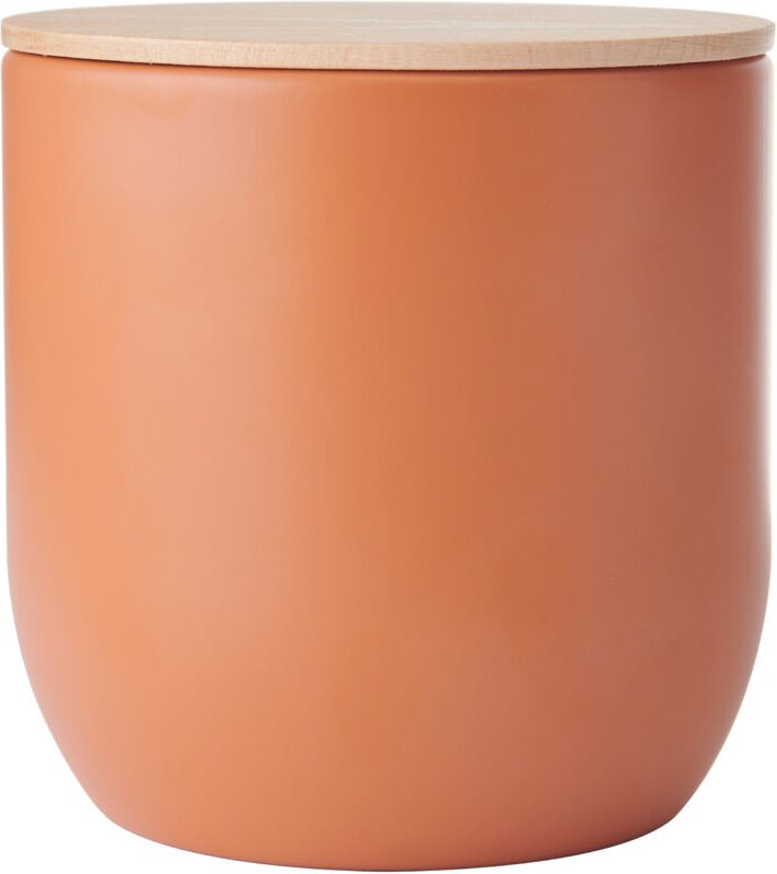 KitchenCraft Idilica Küchenbehälter de mit luftdichtem Deckel, runder Vorratsbehälter mit Deckel de Holz und mattem Fini...