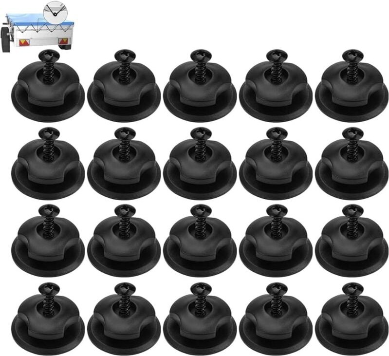 Anhänger Zubehör, Planenbefestigung mit Schrauben, Robuste Planenknöpfe, Plane Kunststoffknopf Befestigungsnoppen, Plane...