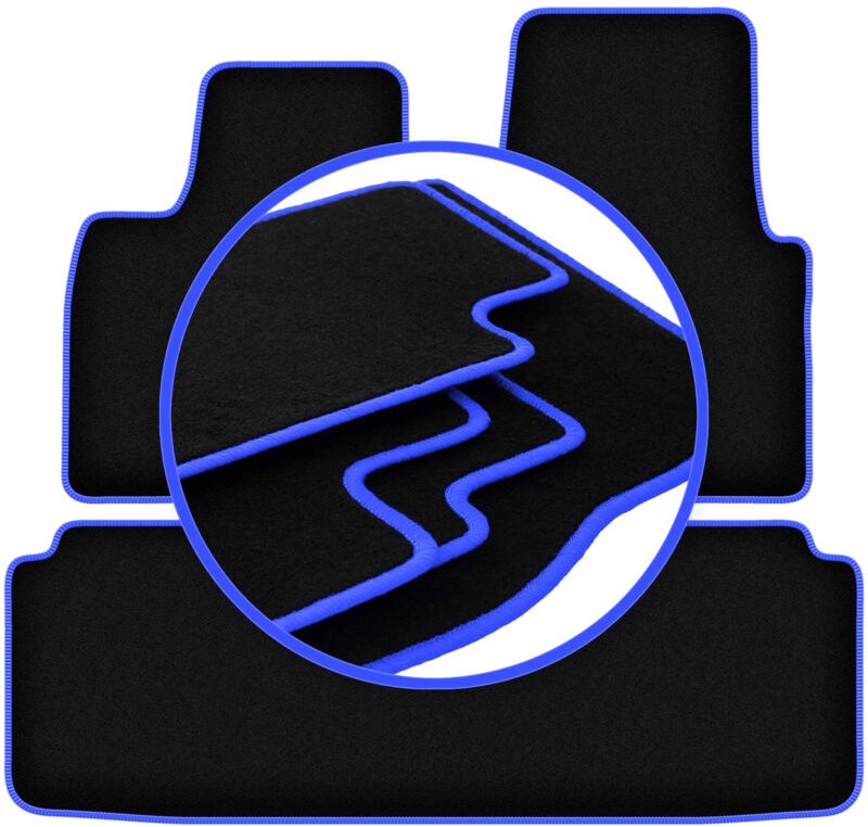 CARLUX-BLUE Autofußmatten für: Tesla SI Limousine (2012-2016)