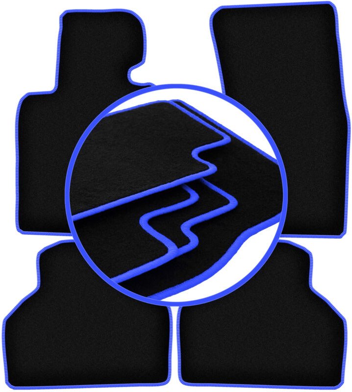 CARLUX-BLUE Autofußmatten für: BMW 7 E65 Limousine (2001-2008)