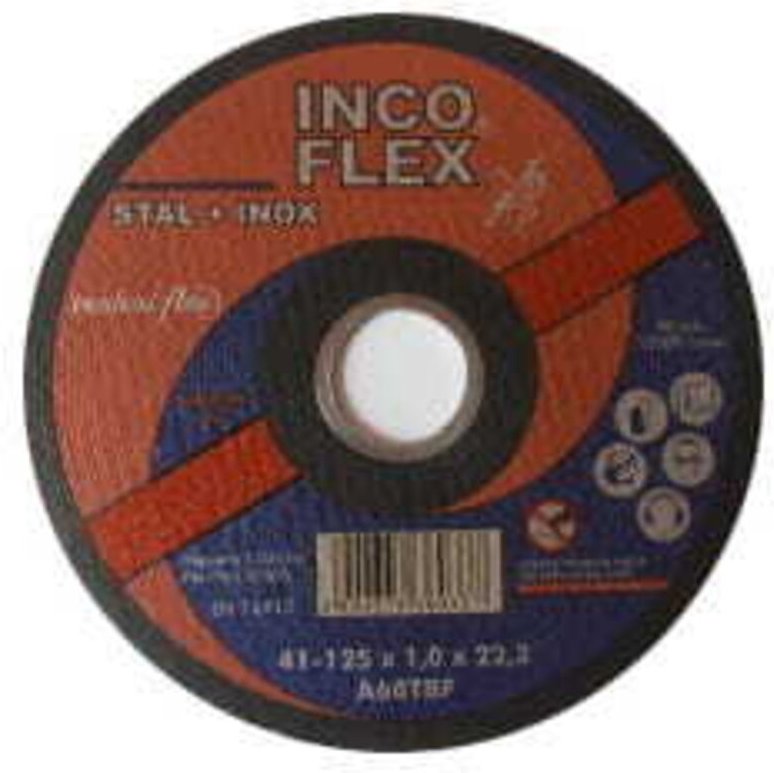 INCOFLEX TRENNSCHEIBE FÜR STAHL + EDELSTAHL (INOX) 125 x 1,0 x 22,2 mm