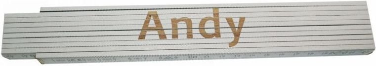 Zollstock Andy 2 m weiß Zollstock