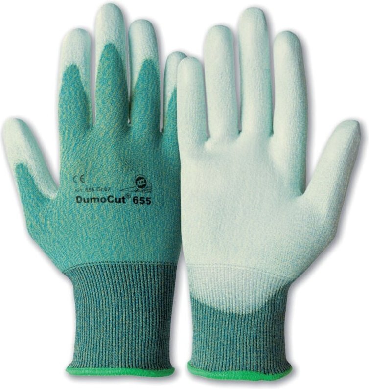 Thumbnail - Tork - Schnittschutzhandschuhe DumoCut 655 Gr.8 grün-blau/weiß en 388 psa ii 10 pa 10 Stk