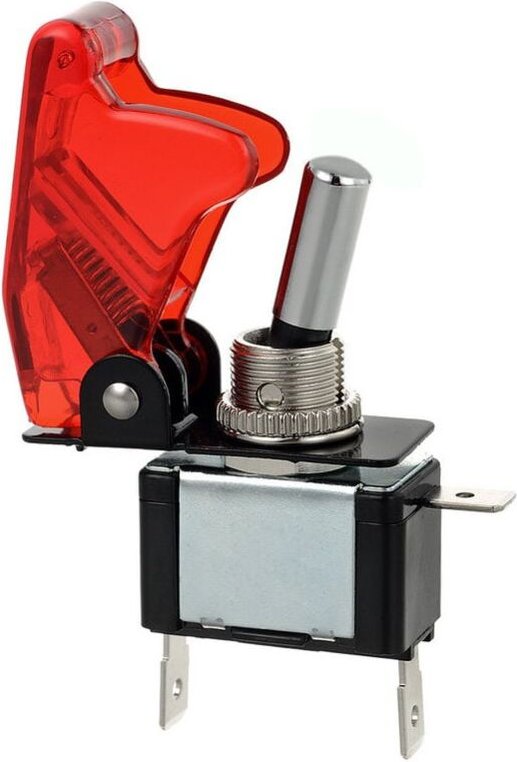 Wippschalter, 12 v 20 a Racing Red Cover LED-Licht spst Kippschalter Wippschalter Zündschalter Steuerung Ein/Aus