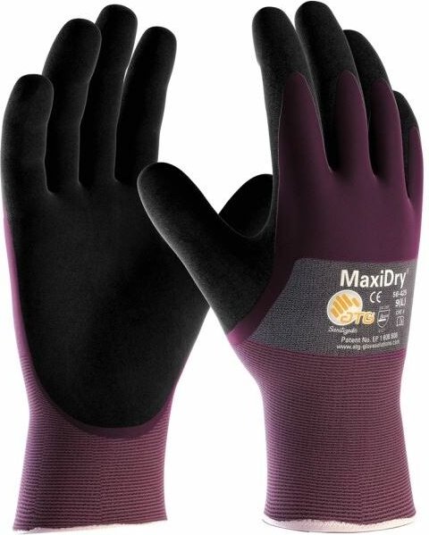 ATG - MaxiDry, 3/4 beschichtet 23729 Gr.9 (56-425) Nitril-Strickhandschuhe, Kat.