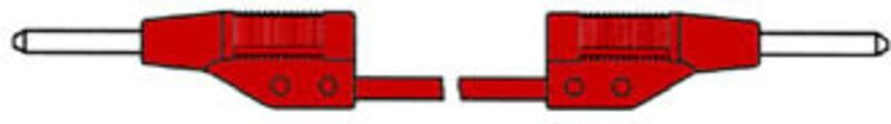Umspritzte messleitung 2mm 50cm / rot (mvl 2/50)