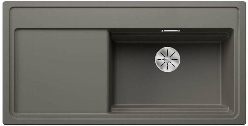 Zenar xl 6 - Silgranitspüle, 99x50 cm, mit Ablaufsystembedienung und Zubehör, InFino, grau 527376 - Blanco
