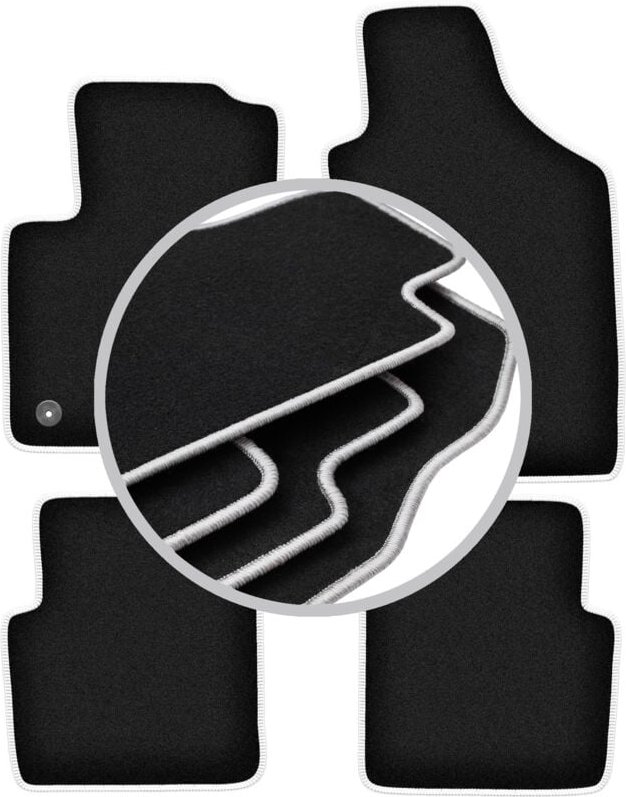 CARLUX-SILVER Autofußmatten für: Fiat 500 FL Fließheck (2013-2019)