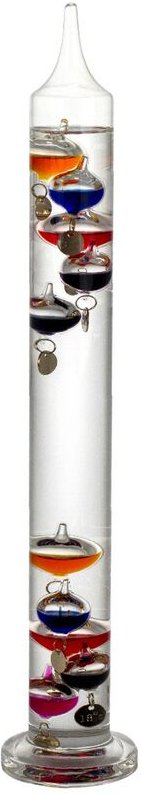 Geschenkthermometer Galileo Galilei Thermometer Pisapapeles Black 8x8x43cm 62207 - Signes Grimalt