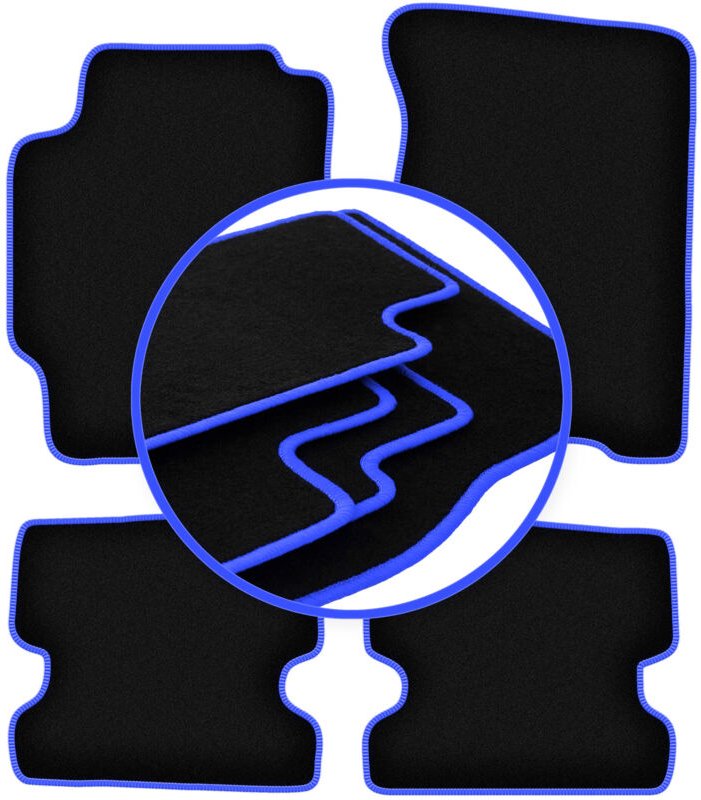 CARLUX-BLUE Autofußmatten für: Mazda MX-6 II Coupé (1992-1997)