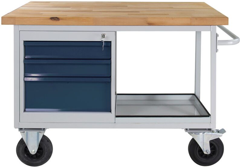 3 Schubladen Tischwagen Werkbank Wagen l 1300 x b 600 x h 827 mm max. 500 kg - ADB