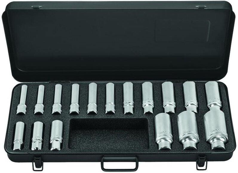 Steckschlüssel-Satz, 6-kt., 17-tlg., 12,5 mm (1/2'): 10-32 m