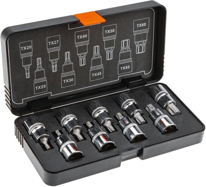 Thumbnail - Torx-Bits auf Stecknuss 55 mm, 9er-Set